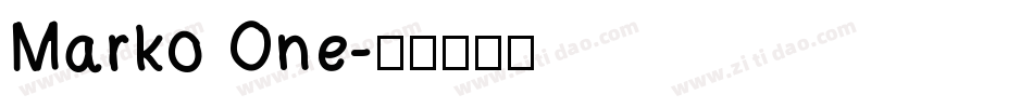 Marko One字体转换